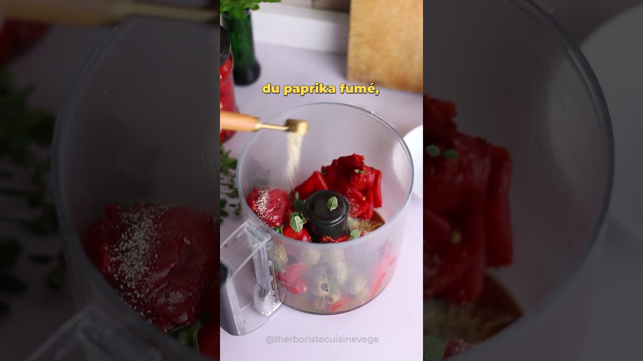 Poivronnade (dip de poivrons grillés) #recettefacile #apero
