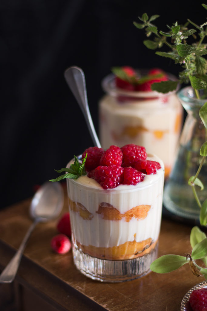 Verrine pêche melba