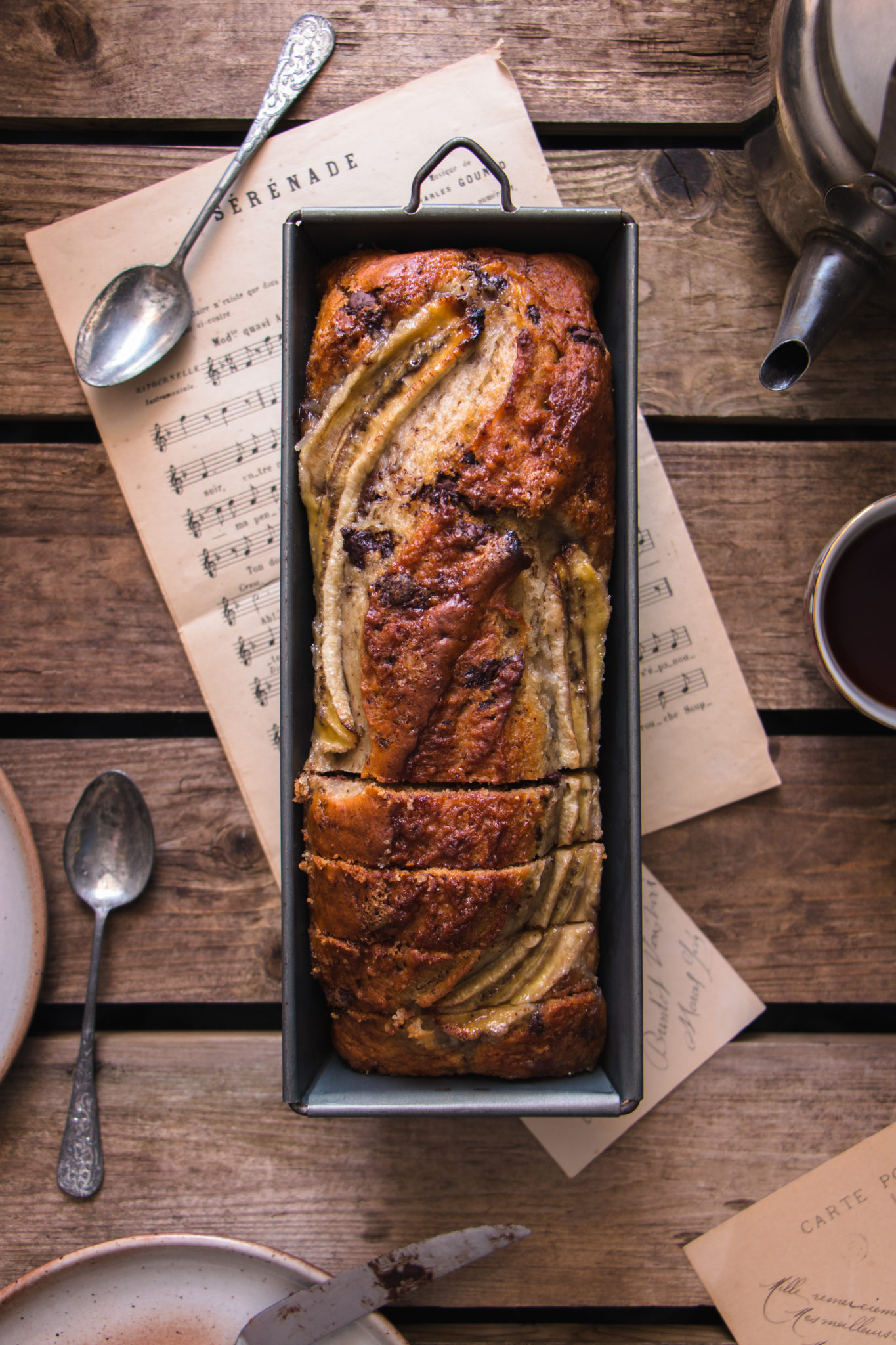 Banana bread vegan rhum choco