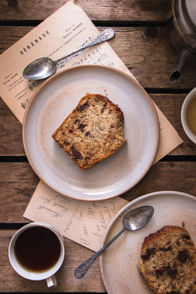 Banana bread vegan rhum choco