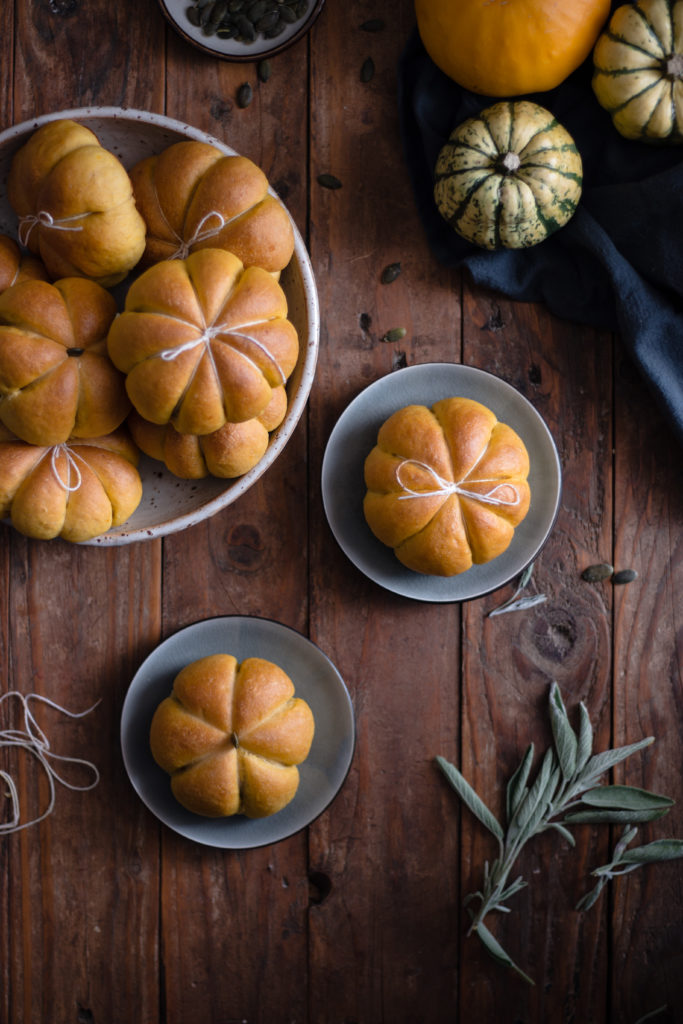 Brioches citrouille salées fourrées