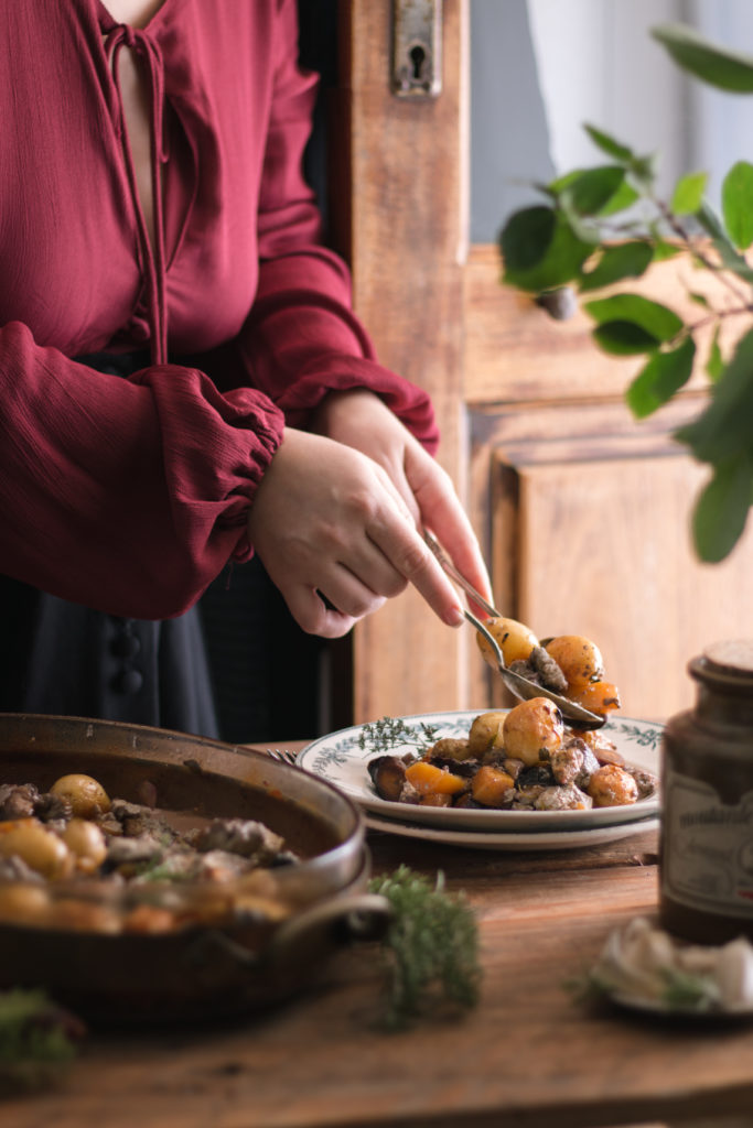 Tofu et légumes d'automne rôtis