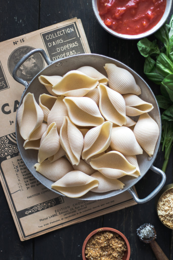 Conchiglioni farcies aux PST