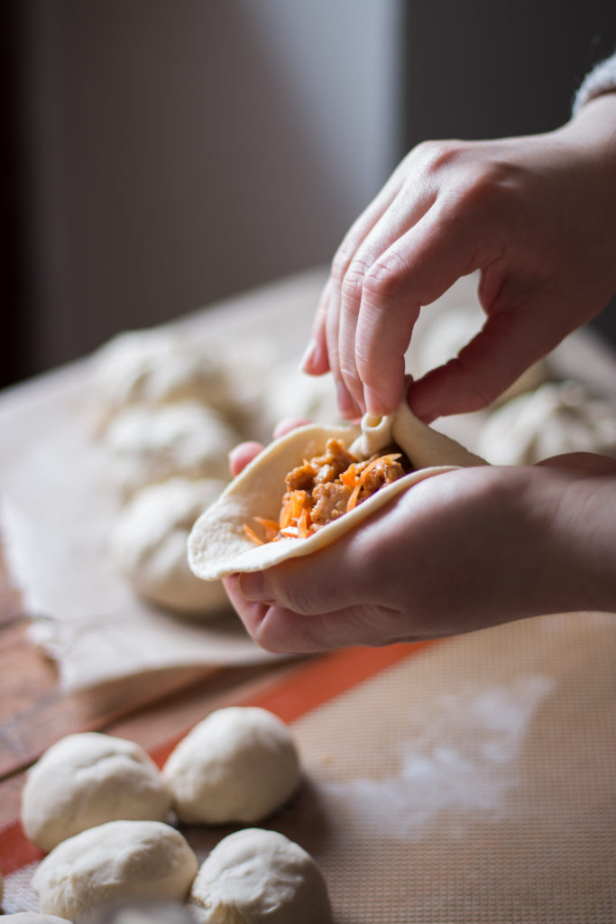 Baozi vegan à la poêle