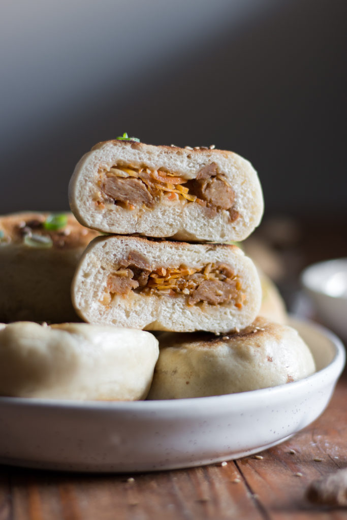Baozi vegan à la poêle