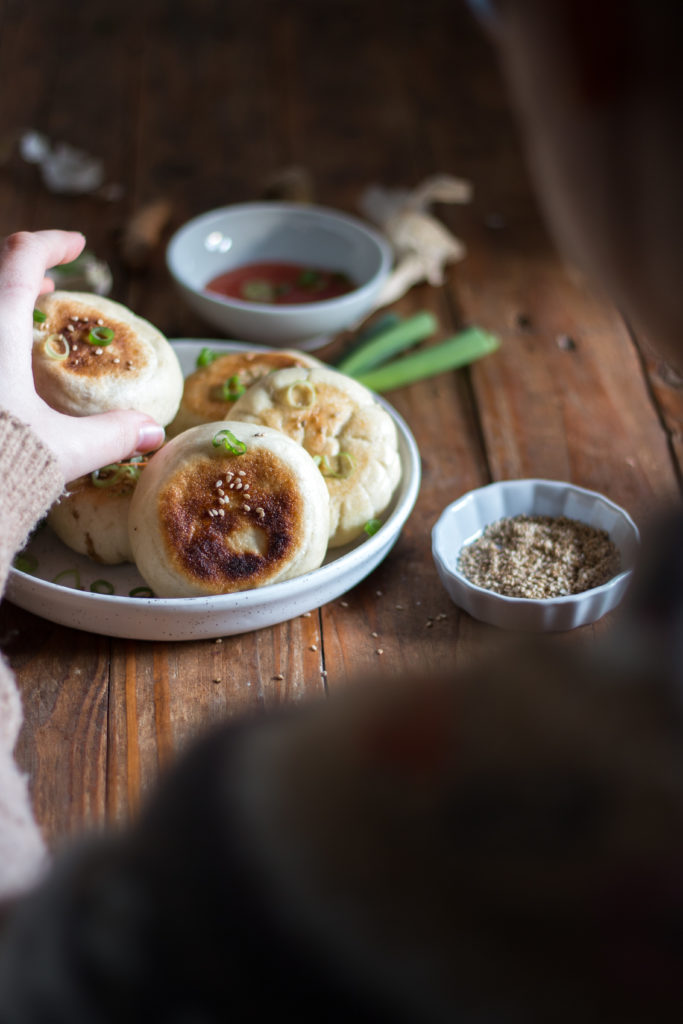 Baozi vegan à la poêle