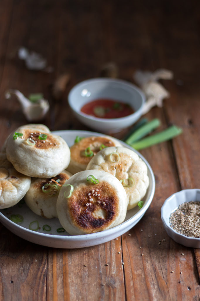 Baozi vegan à la poêle
