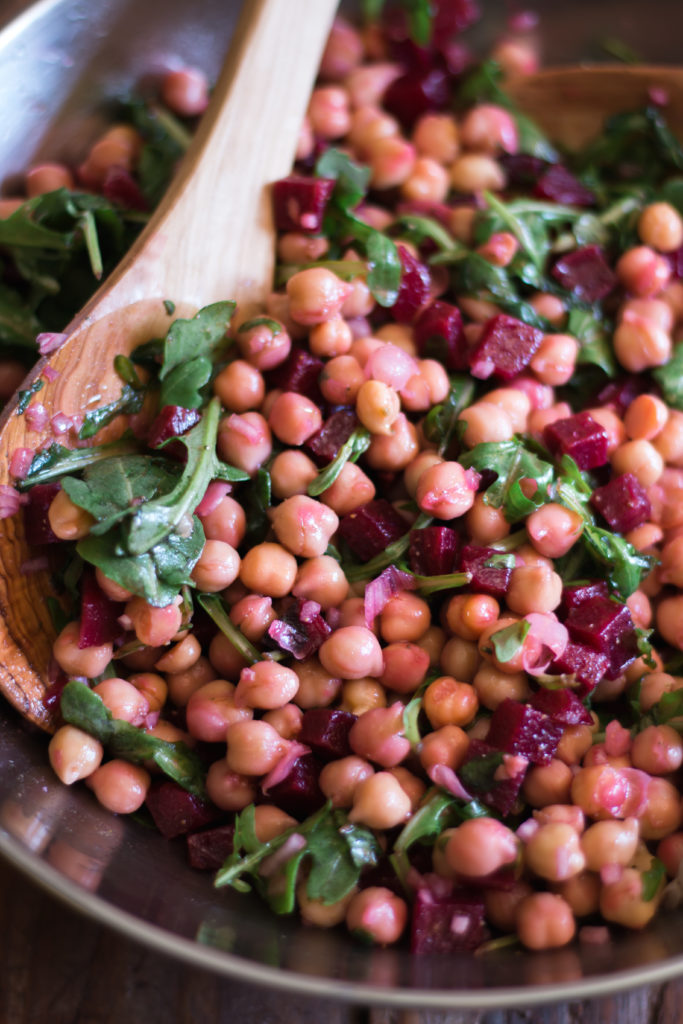 Salade pois chiches roquette betterave au cumin