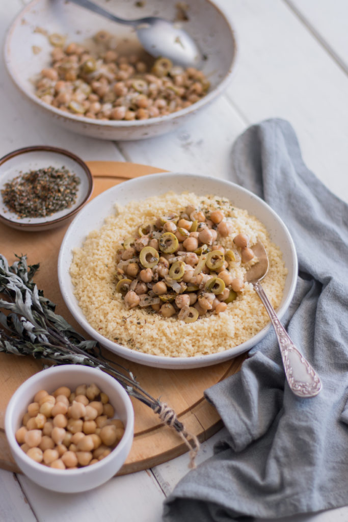 Semoule pois chiches citron zaatar
