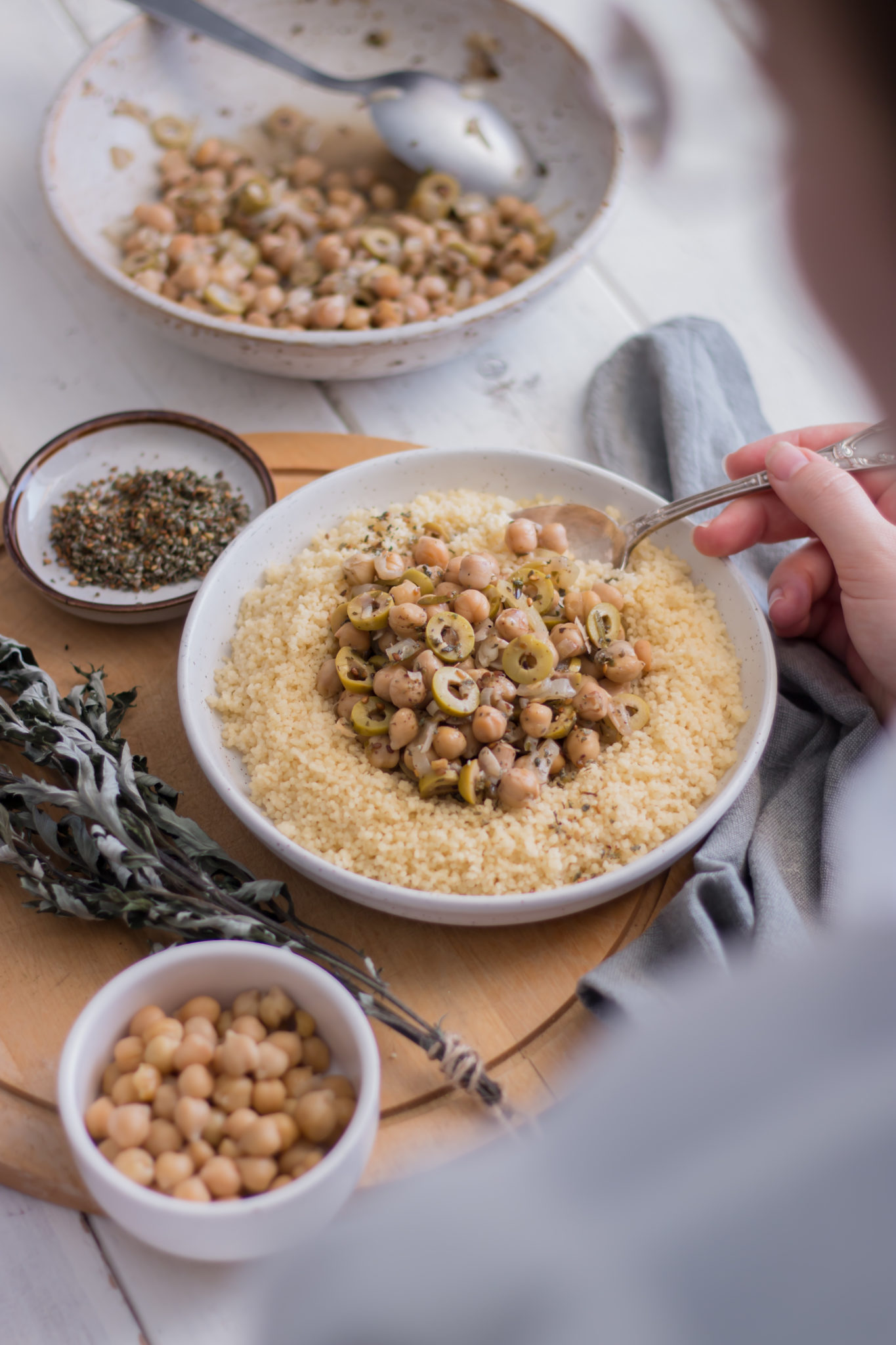 Semoule pois chiches citron zaatar