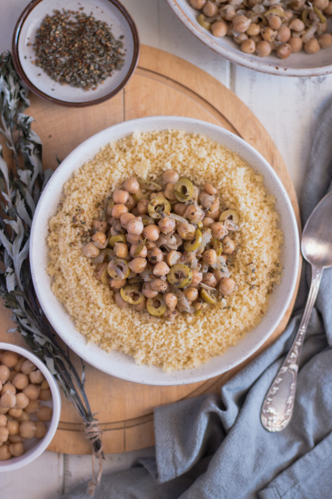 Semoule pois chiches citron zaatar