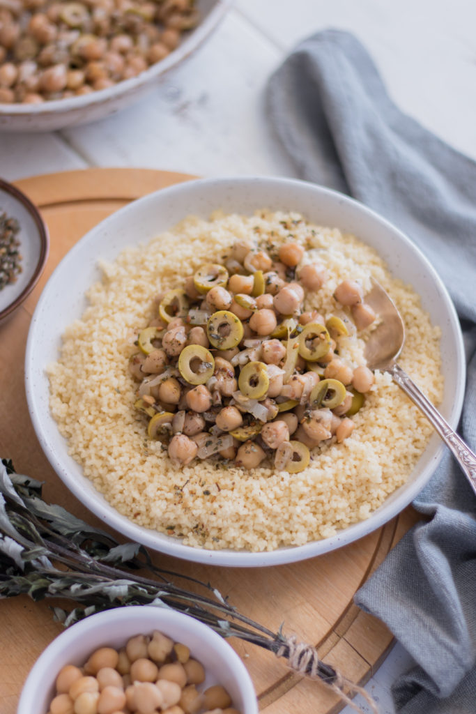 Semoule pois chiches citron zaatar