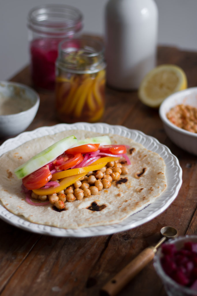 Wrap pois chiches tahini