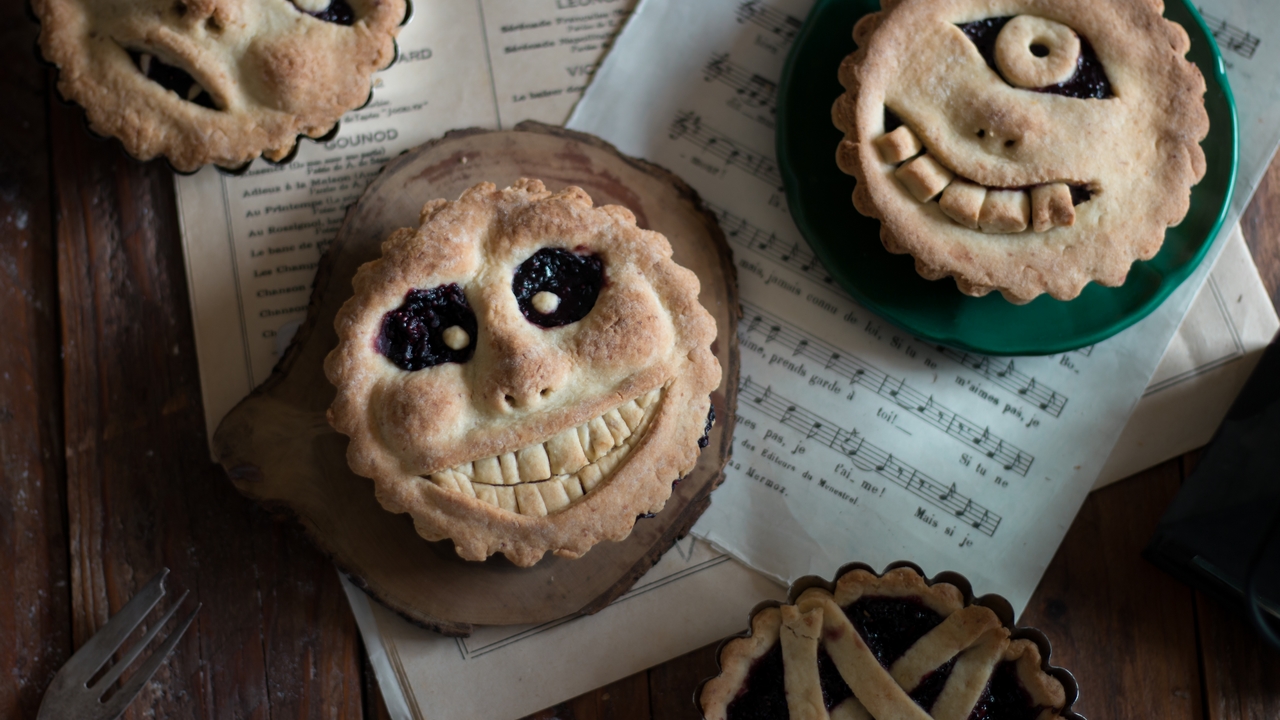 Tarte visage d'Halloween