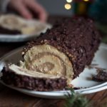 Bûche noisette chocolat vegan