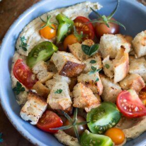 Assiette houmous tomate