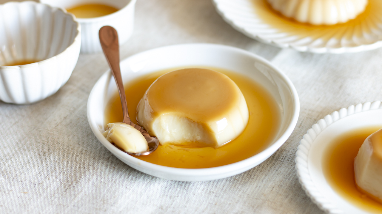 Flan caramel vegan