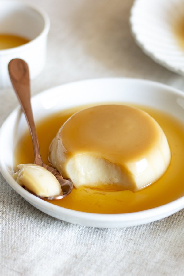 Flan caramel vegan