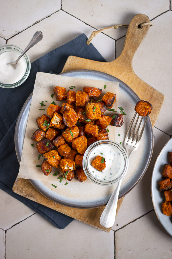 Tofu soyeux croustillant