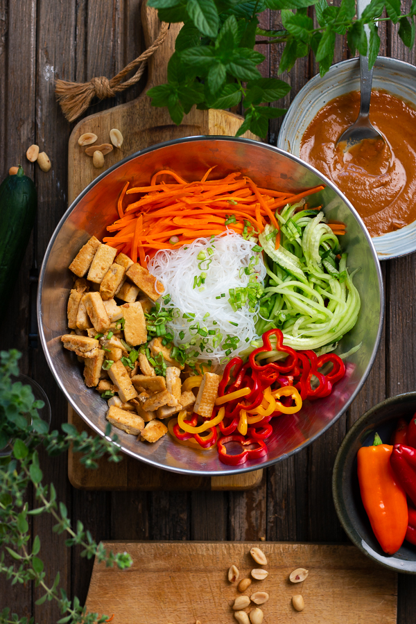 Salade facon spring rolls