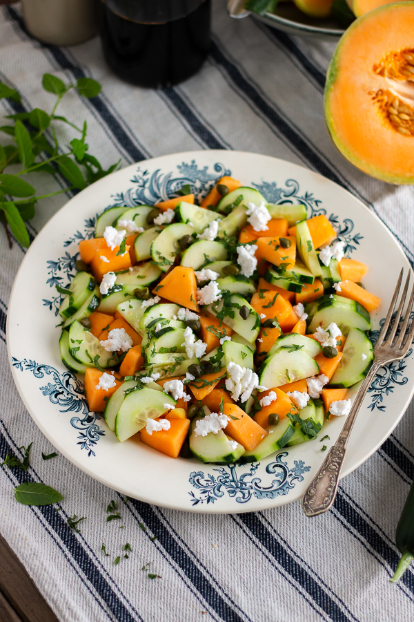 Salade melon concombre